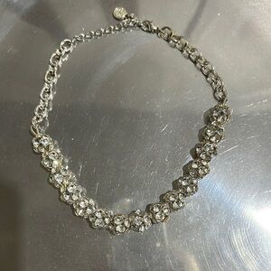 Elegant Silver Crystal Necklace